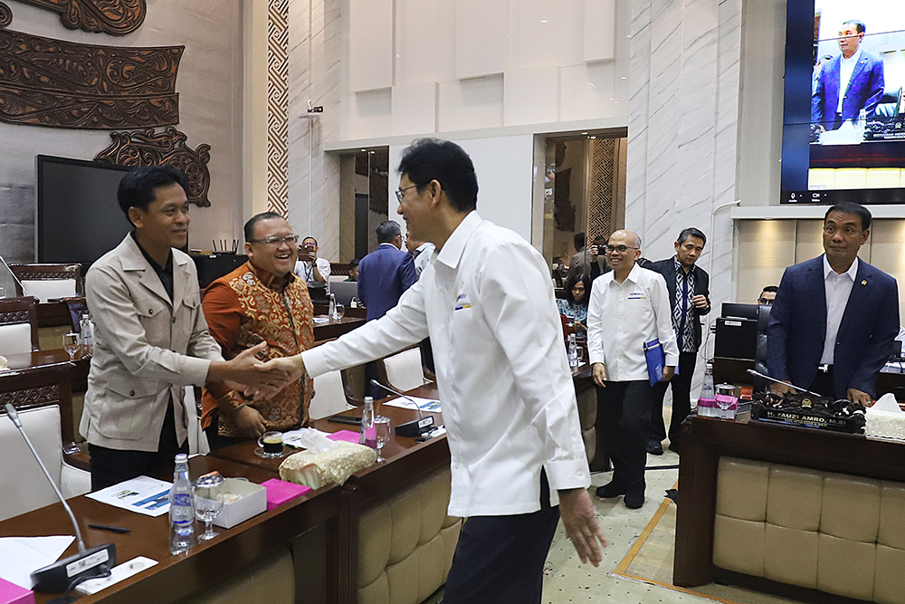 Rapat Kerja Komisi III bersama Menteri Keuangan membahas Kinerja Penerimaan Negara Triwulan I Tahun Anggaran 2026. (BeritaNasional/Elvis Sendouw)