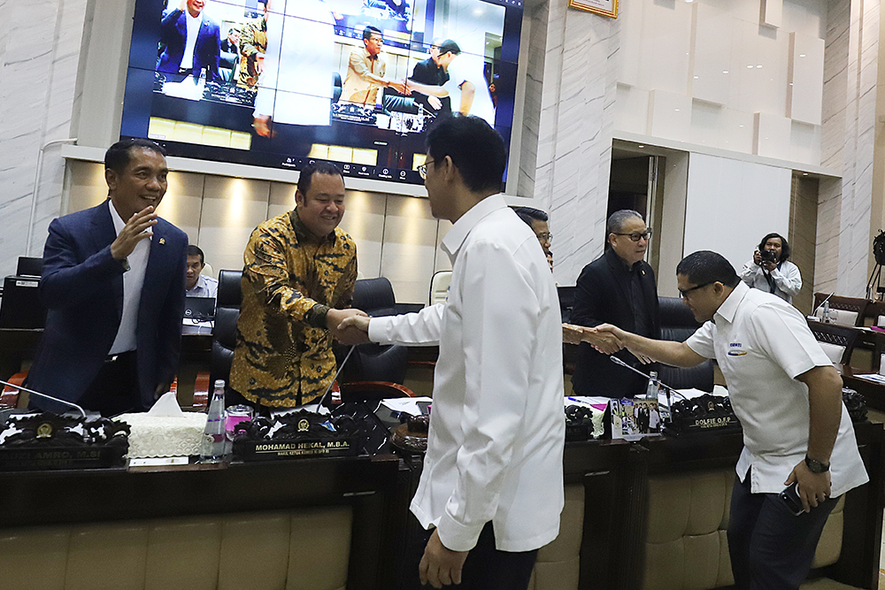 Rapat Kerja Komisi III bersama Menteri Keuangan membahas Kinerja Penerimaan Negara Triwulan I Tahun Anggaran 2026. (BeritaNasional/Elvis Sendouw)