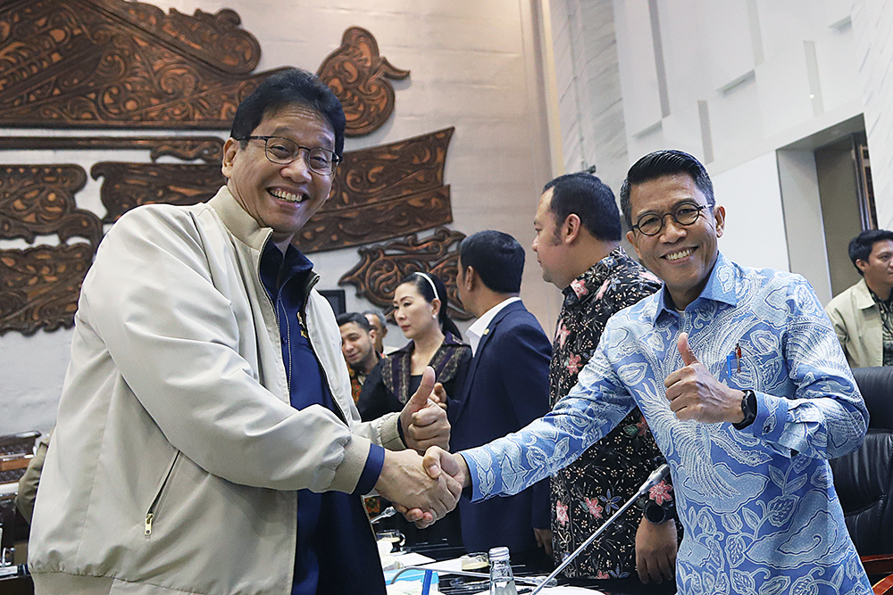 Rapat kerja komisi XI bersama Menteri Keuangan  terkait Pembahasan RUU tentang Perubahan  atas  Undang-Undang  Nomor  4  Tahun  2023  tentang Pengembangan dan Penguatan  Sektor  Keuangan (PPSK). (BeritaNasional/Elvis Sendouw)