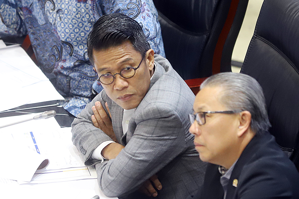 Menteri Keuangan Purbaya Yudhi Sadewa menghadiri rapat kerja bersama komisi XI. (BeritaNasional/Elvis Sendouw)