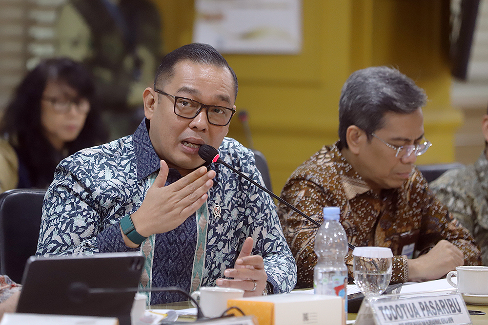 Raker Komite IV bersama Wamen Investasi dan Hilirisasi/Wakil Kepala Badan Koordinasi Penanaman Modal (BKPM). (BeritaNasional/Elvis Sendouw)