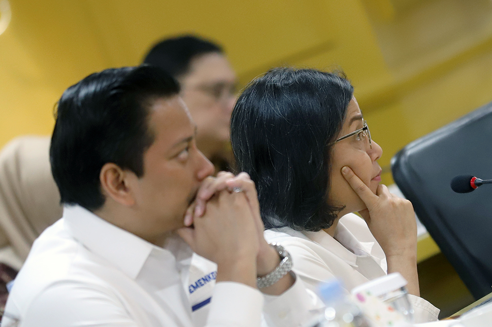 Rapat kerja Komite IV bersama Menkeu Sri Mulyani. (BeritaNasional/Elvis Sendouw)