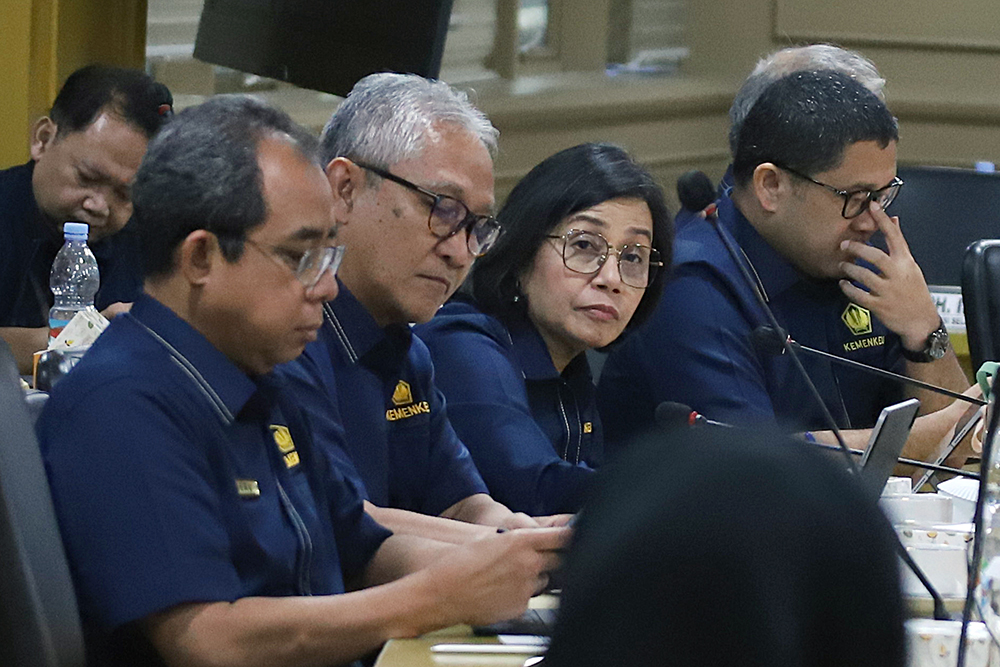 Raker Komite IV DPD RI dengan Menkeu Bahas KEM dan Kebijakan Fiskal Anggaran 2026 Rapat Kerja Komite IV bersama Menkeu. (BeritaNasional/Elvis Sendouw)