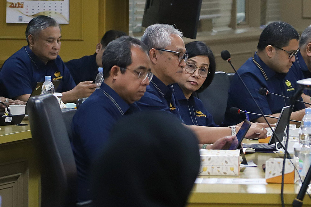 Raker Komite IV DPD RI dengan Menkeu Bahas KEM dan Kebijakan Fiskal Anggaran 2026 Rapat Kerja Komite IV bersama Menkeu. (BeritaNasional/Elvis Sendouw)