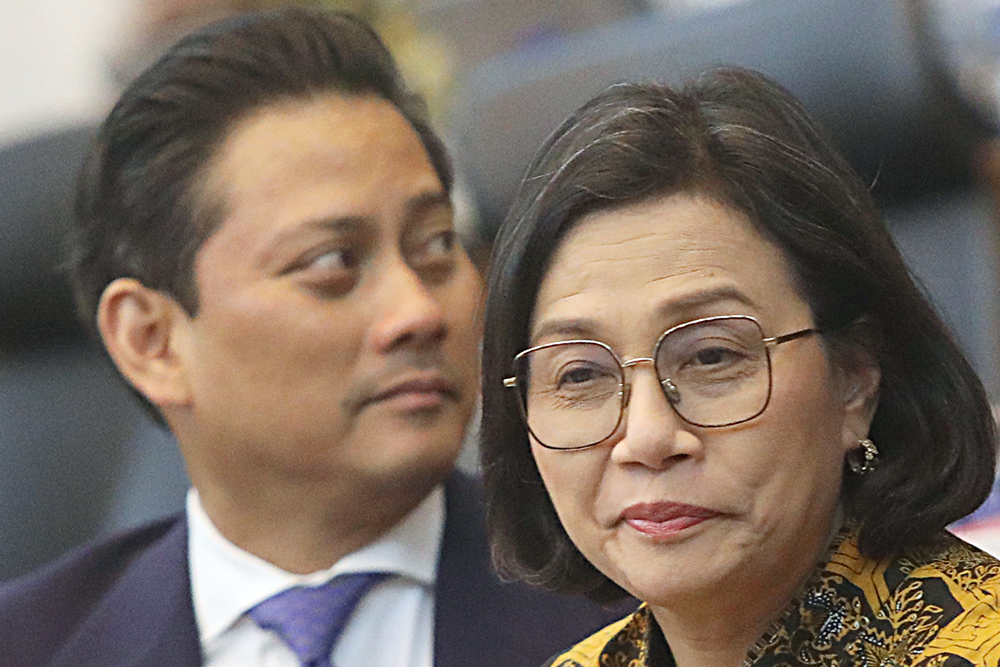 Menkeu Rapat Kerja bersama Banggar DPR. (BeritaNasional/Elvis Sendouw)