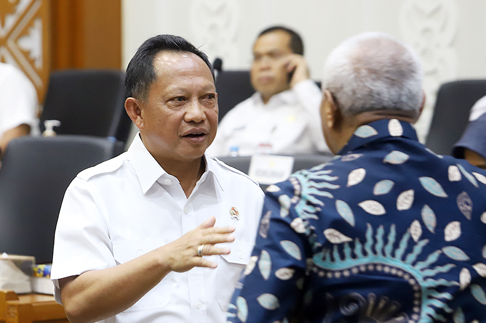 Rapat Kerja dengan DPR, DPD dan Pemerintah, respon putusan MK terkait Pilkada. (BeritaNasional/Elvis Sendouw)