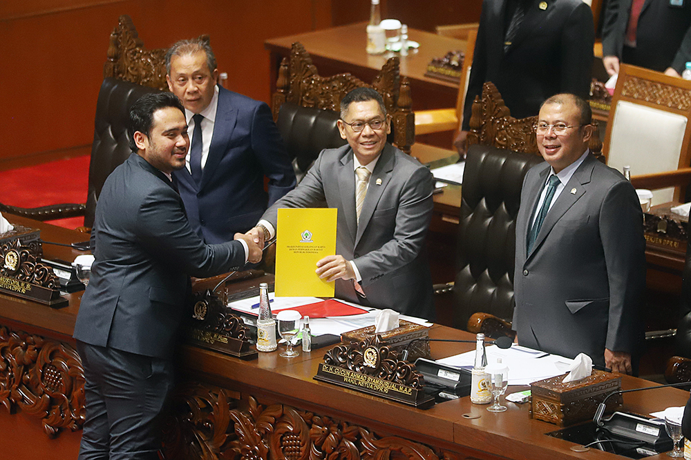 Rapat agenda kedua membahas pendapat fraksi-fraksi terhadap RUU Tentang Perubahan Atas Undang-Undang Nomor 2 Tahun 2024 Tentang Provinsi Daerah Khusus Jakarta. (BeritaNasional/Elvis Sendouw)