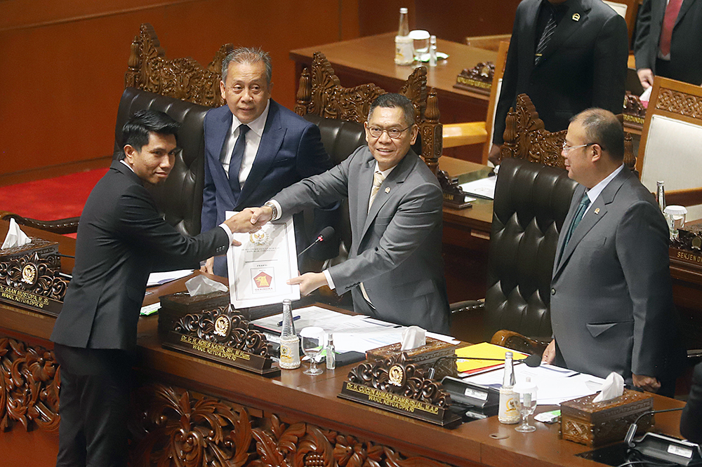 Rapat agenda kedua membahas pendapat fraksi-fraksi terhadap RUU Tentang Perubahan Atas Undang-Undang Nomor 2 Tahun 2024 Tentang Provinsi Daerah Khusus Jakarta. (BeritaNasional/Elvis Sendouw)