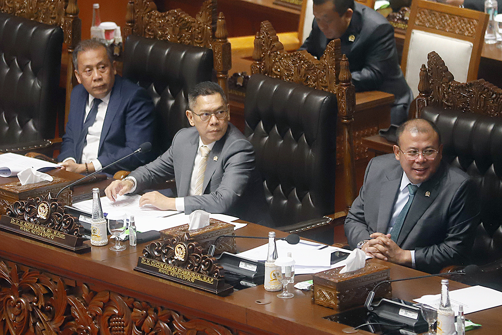 Rapat agenda kedua membahas pendapat fraksi-fraksi terhadap RUU Tentang Perubahan Atas Undang-Undang Nomor 2 Tahun 2024 Tentang Provinsi Daerah Khusus Jakarta. (BeritaNasional/Elvis Sendouw)