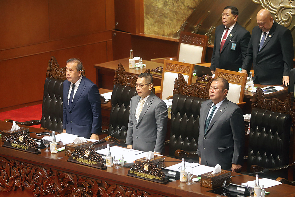 Rapat agenda kedua membahas pendapat fraksi-fraksi terhadap RUU Tentang Perubahan Atas Undang-Undang Nomor 2 Tahun 2024 Tentang Provinsi Daerah Khusus Jakarta. (BeritaNasional/Elvis Sendouw)