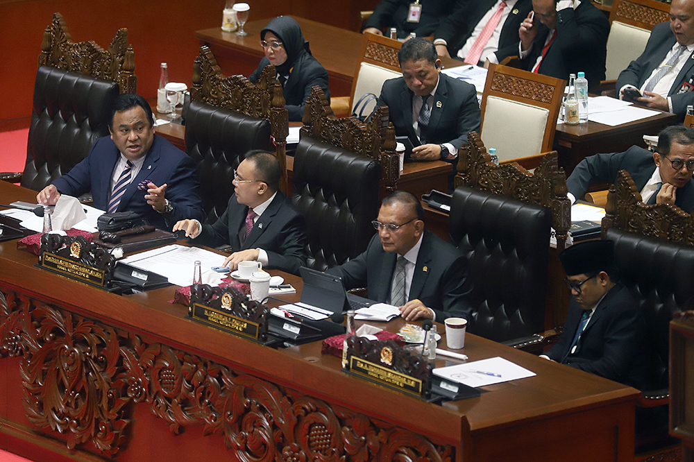 Rapat Paripurna DPR ke-18 Masa Persidangan V di kompleks Parlemen. (BeritaNasional/Elvis Sendouw)