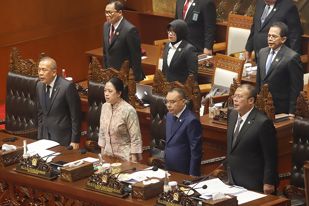 Rapat Paripurna DPR ke-24 Tanggapan Pemerintah Atas RUU Pertanggungjawaban Pelaksanaan APBN 2024 Rapat Paripurna DPR ke-24 Masa Persidangan IV Tahun Sidang 2024-2025 di Kompleks Parlemen, Senayan, Jakarta, Selasa (15/7/2025). (BeritaNasional/Elvis Sendouw)