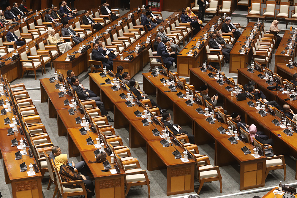 Rapat Paripurna DPR Pembukaan Masa Persidangan IV Tahun Sidang 2024-2025 Rapat Paripurna ke-20 DPR RI Pembukaan Masa Persidangan IV Tahun Sidang 2024-2025. (BeritaNasional/Elvis Sendouw)