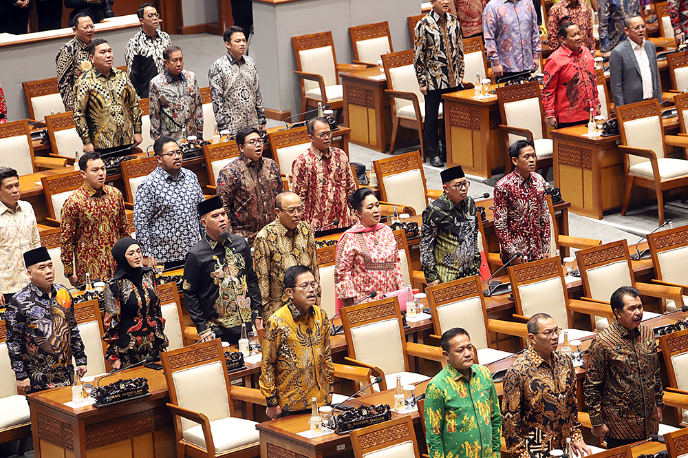 Pidato penutupan Masa Persidangan I Tahun Sidang 2025-2026 saat Rapat Paripurna DPR . (BeritaNasional/Elvis Sendouw)