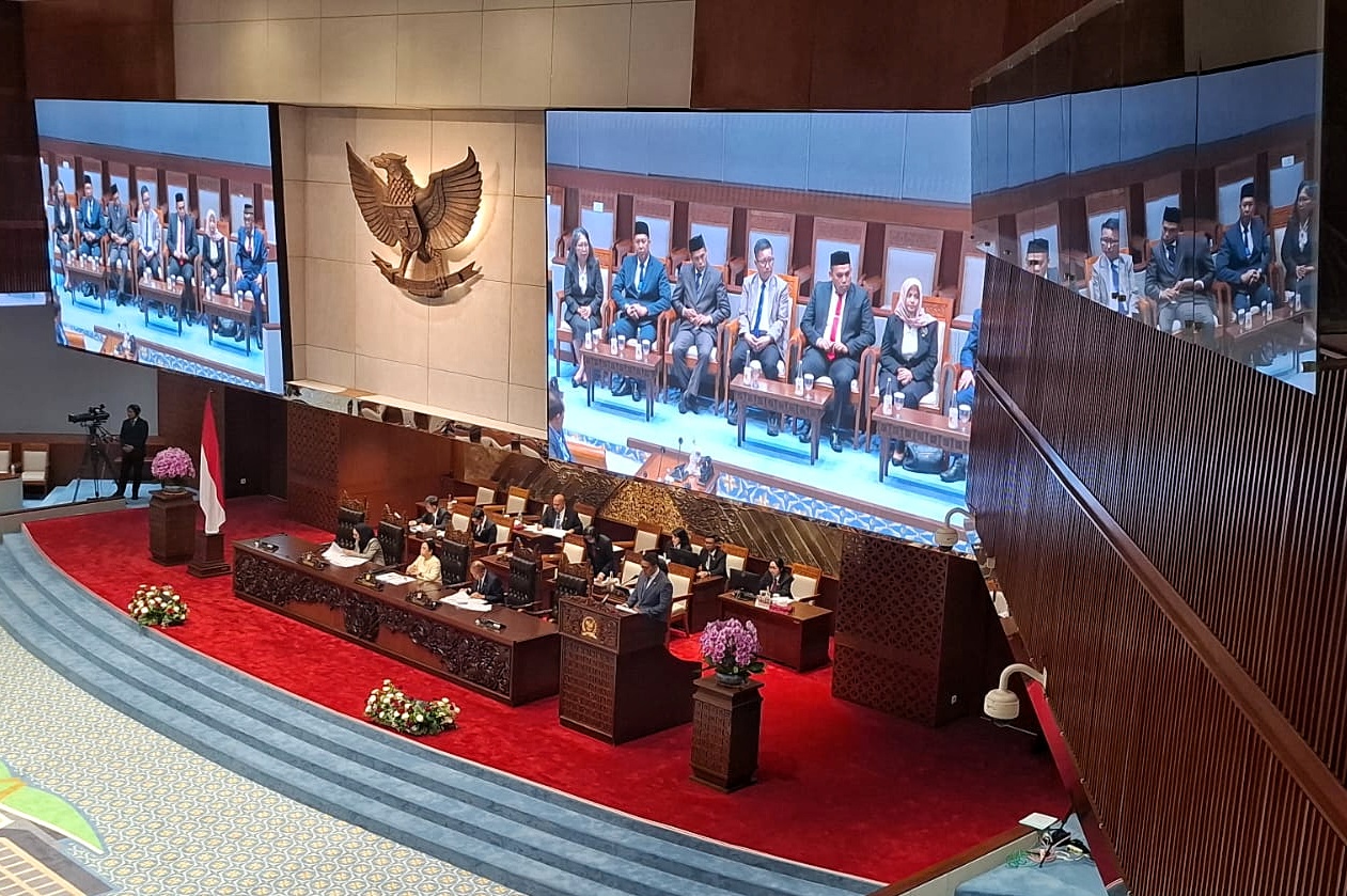 Rapat Paripurna Ke-21 DPR Masa Persidangan V Tahun Sidang 2025-2026. (BeritaNasional/Elvis Sendouw)