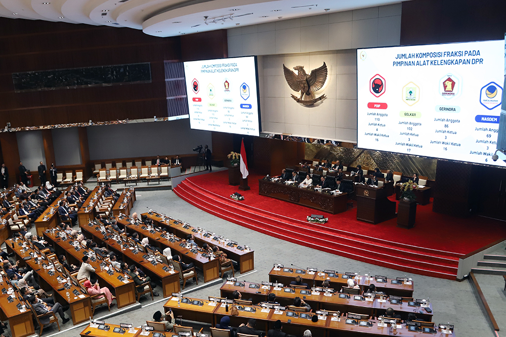 Sidang Paripurna DPR RI Penetapan AKD. (BeritaNasional/Elvis Sendouw)