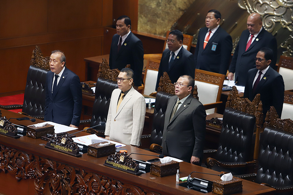 Suasana Rapat Paripurna Ke-14 Masa Persidangan II Tahun Sidang 2024-2025. (BeritaNasional/Elvis Sendouw)