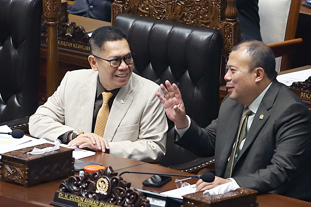 Suasana Rapat Paripurna Ke-14 Masa Persidangan II Tahun Sidang 2024-2025. (BeritaNasional/Elvis Sendouw)