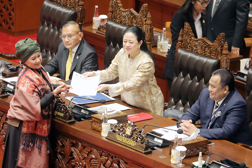 rapat paripurna ke-22 Masa Persidangan V Tahun Sidang 2023-2024