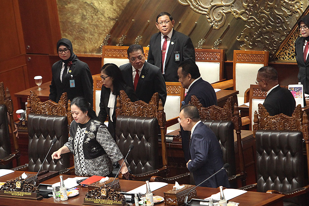 Rapat Paripurna Khusus HUT DPR ke-79 di Kompleks Parlemen. (BeritaNasional/Elvis Sendouw)