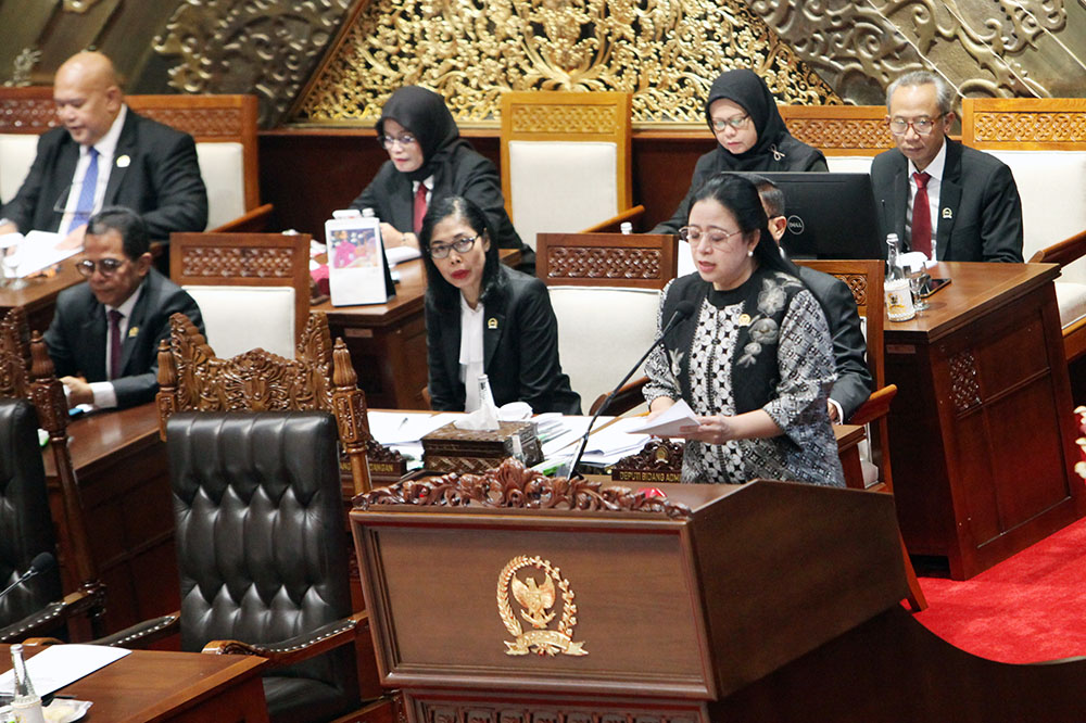 Rapat Paripurna Khusus HUT DPR ke-79 di Kompleks Parlemen. (BeritaNasional/Elvis Sendouw)