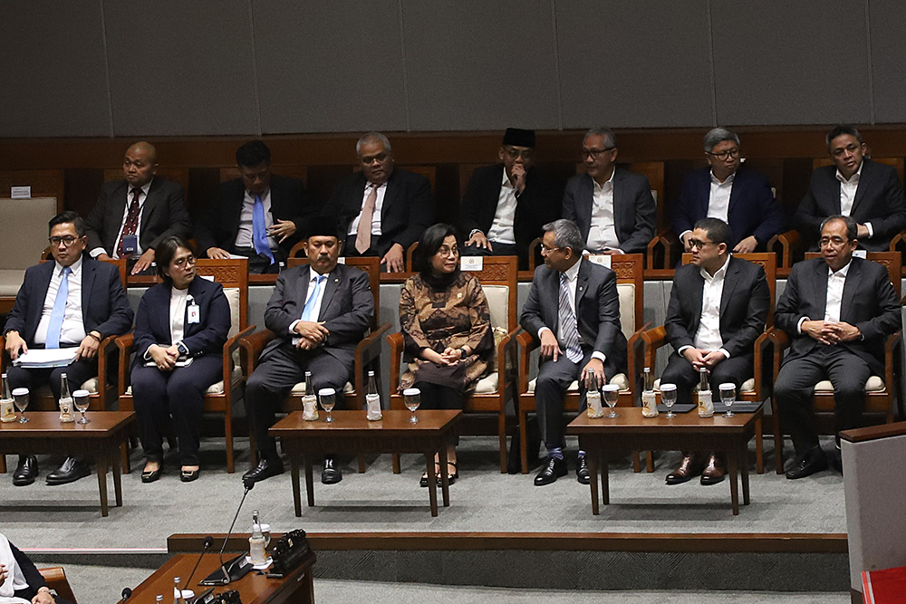 Rapat Paripurna Penyampaian KEMPPKF 2026 Rapat Paripurna ke-18 Masa Persidangan III Tahun Sidang 2024-2025 . (BeritaNasional/Elvis Sendouw)