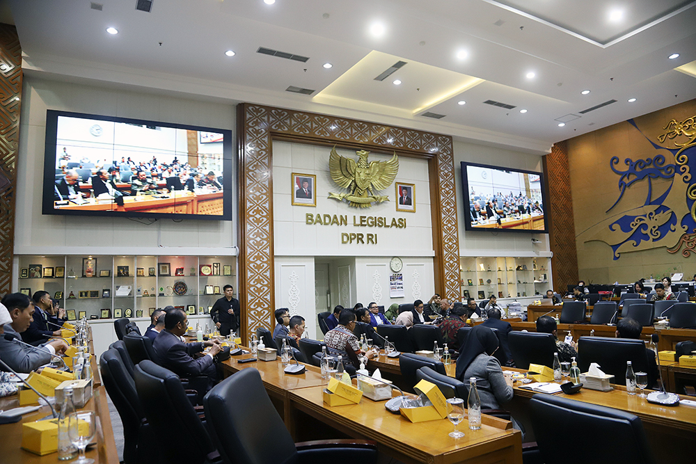 Rapat Pleno Baleg Bahas RUU Haji dan Umroh Rapat Pleno dan Rapat Panitia Kerja (Panja) Badan Legislasi (Baleg). (BeritaNasional/Elvis Sendouw)