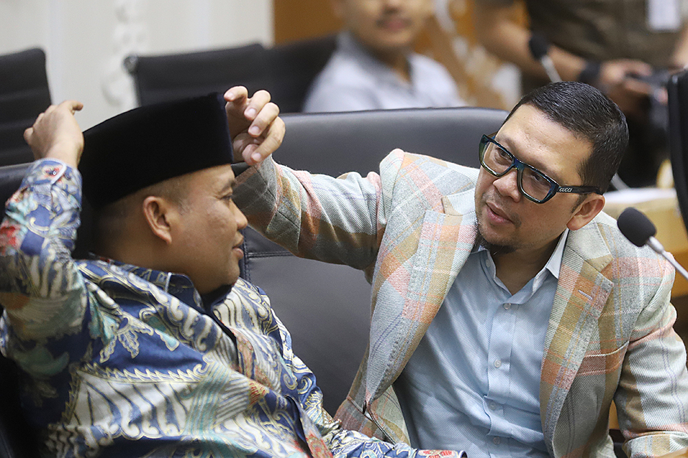 Rapat pleno Badan Legislasi (Baleg) berrsama Badan Keahlian (BK) DPR . (BeritaNasional/Elvis Sendouw)