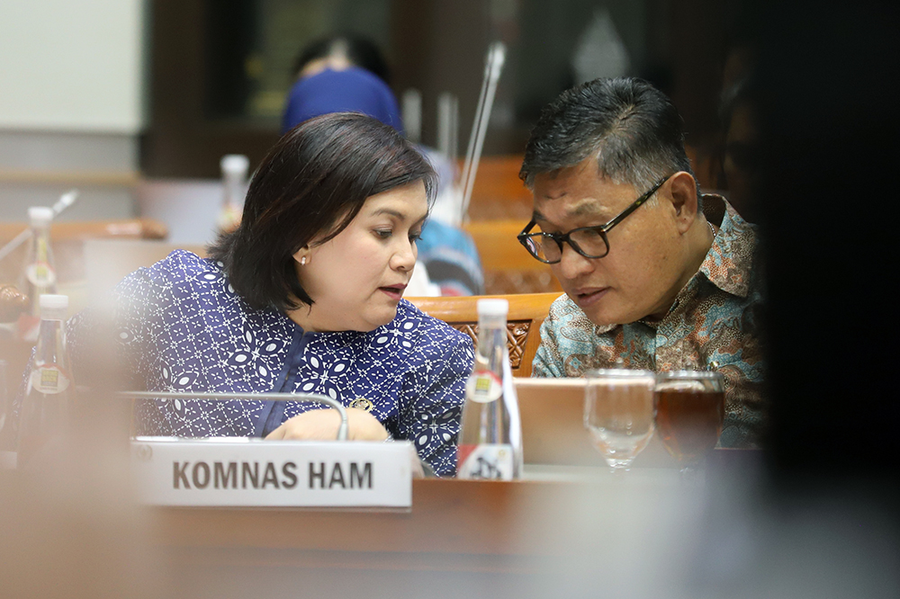 Rapat Dengar Pendapat (RDP) Komisi III bersama KPK, Komnas HAM dan LPSK. (BeritaNasional/Elvis Sendouw)