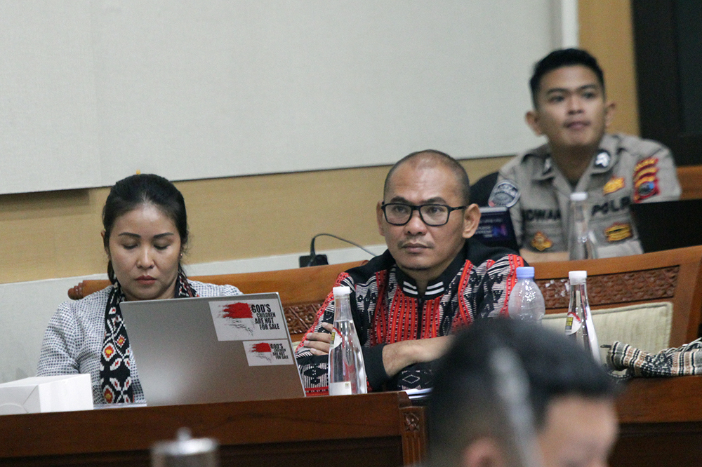 Kapolda NTT dan Kapolda Sulteng mengikuti Rapat Dengar Pendapat Komisi III DPR RI. (BeritaNasional/Elvis Sendouw)