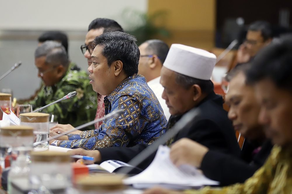 Rapat Dengar Pendapat komisi VIII bersama  Badan Pengelola Keuangan Haji (BPKH) bahas kinerja dan anggaran. (BeritaNasional/Elvis Sendouw)