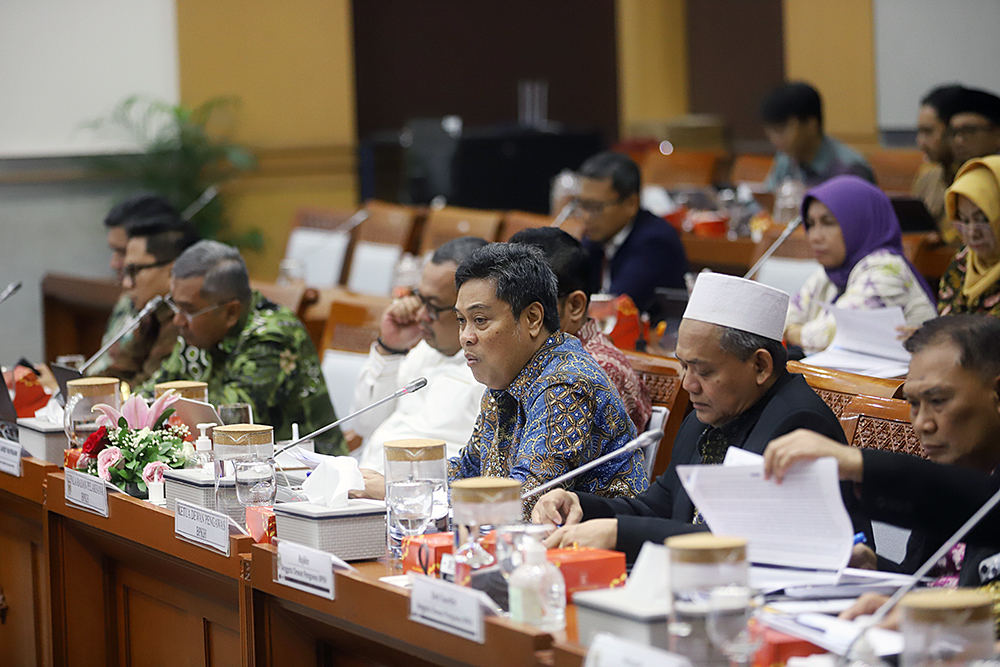 Rapat Dengar Pendapat komisi VIII bersama  Badan Pengelola Keuangan Haji (BPKH) bahas kinerja dan anggaran. (BeritaNasional/Elvis Sendouw)