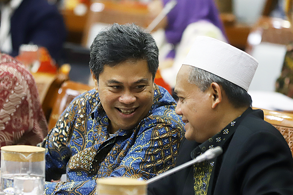 Rapat Dengar Pendapat komisi VIII bersama  Badan Pengelola Keuangan Haji (BPKH) bahas kinerja dan anggaran. (BeritaNasional/Elvis Sendouw)