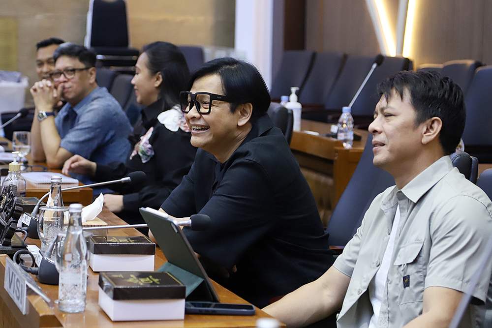 Rapat Dengar Pendapat Umum (RDPU) Baleg bersama VISA, AKSI dan ASIRI. (BeritaNasional/Elvis Sendouw)