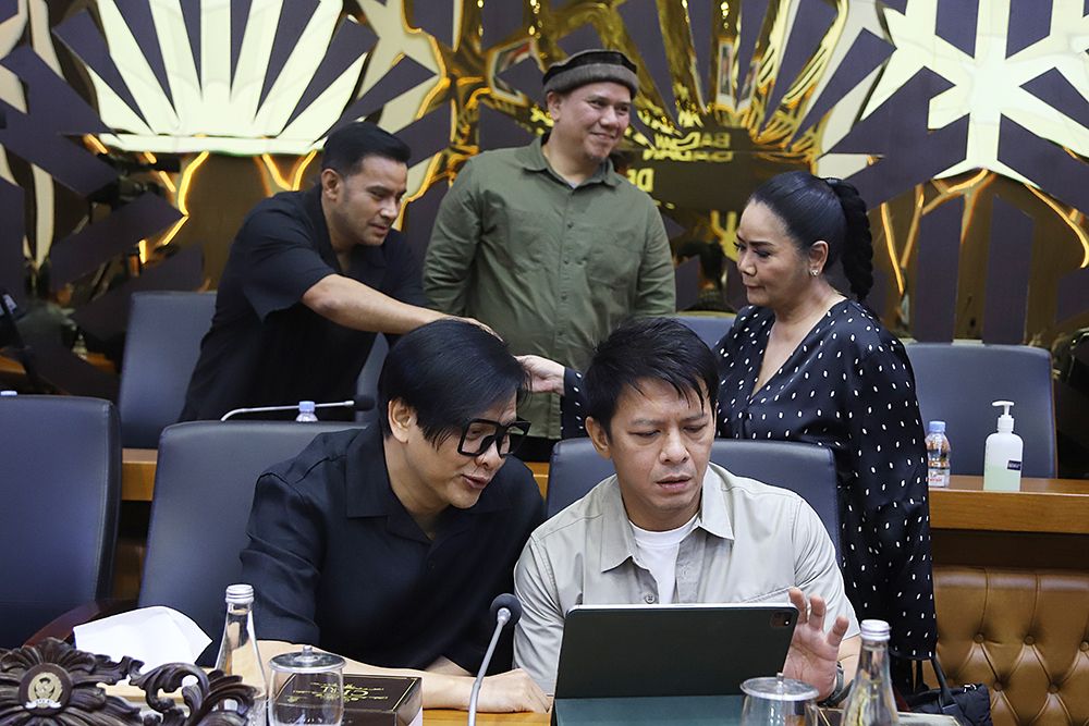Rapat Dengar Pendapat Umum (RDPU) Baleg bersama VISA, AKSI dan ASIRI. (BeritaNasional/Elvis Sendouw)
