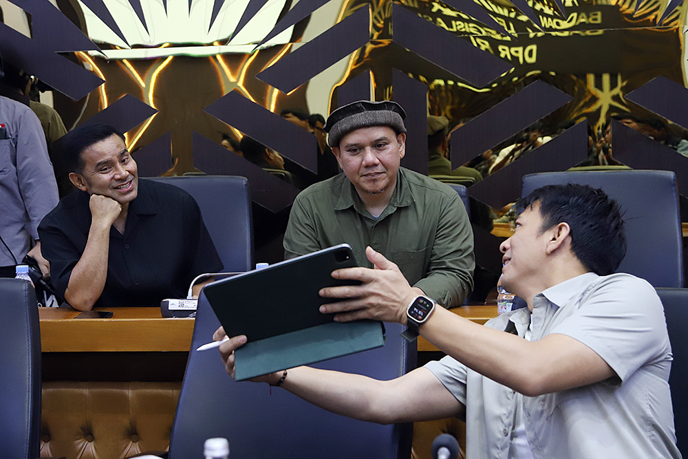 Rapat Dengar Pendapat Umum (RDPU) Baleg bersama VISA, AKSI dan ASIRI. (BeritaNasional/Elvis Sendouw)