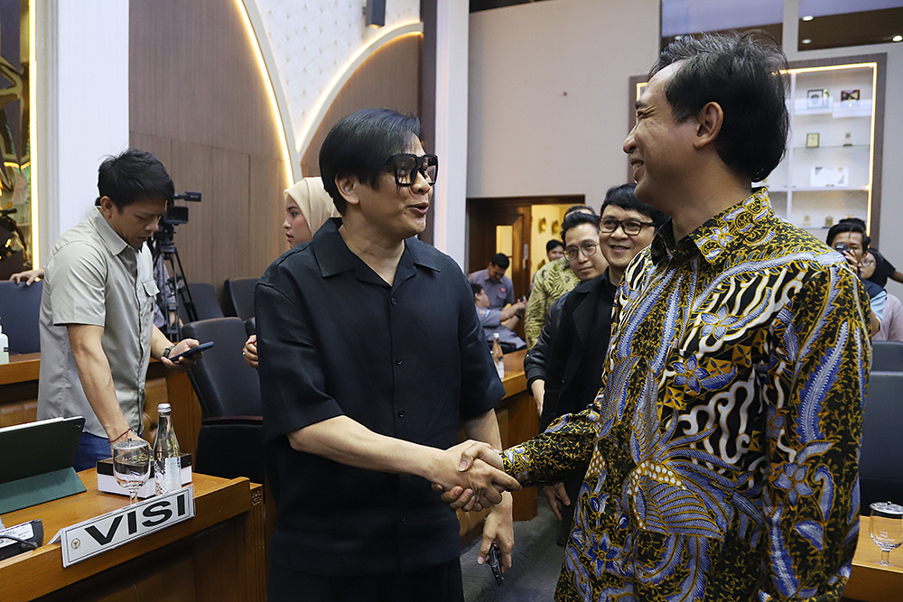 Rapat Dengar Pendapat Umum (RDPU) Baleg bersama VISA, AKSI dan ASIRI. (BeritaNasional/Elvis Sendouw)