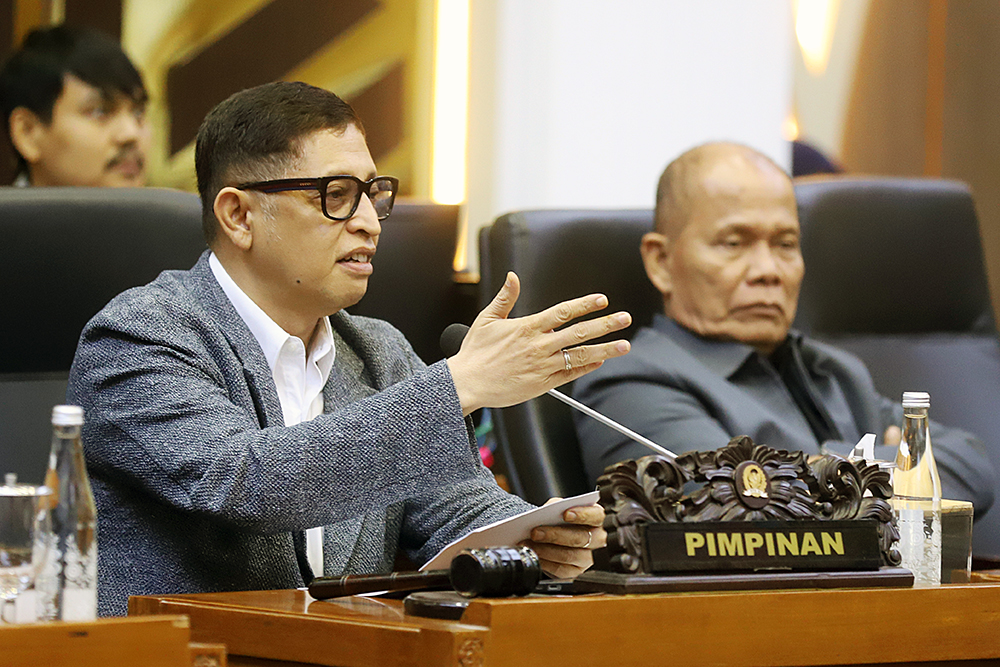 Rapat Dengar Pendapat Umum (RDPU) Baleg bersama VISA, AKSI dan ASIRI. (BeritaNasional/Elvis Sendouw)