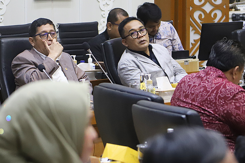 Baleg gelar RDPU dengan PB NU, PP Muhammadiyah dan Asosiasi Penambang Nikel (APNI) dalam rangka penyusunan RUU tentang Perubahan Keempat atas UU Nomor 4 Tahun 2009 tentang Pertambangan Mineral dan Batubara. (BeritaNasional/Elvis Sendouw)