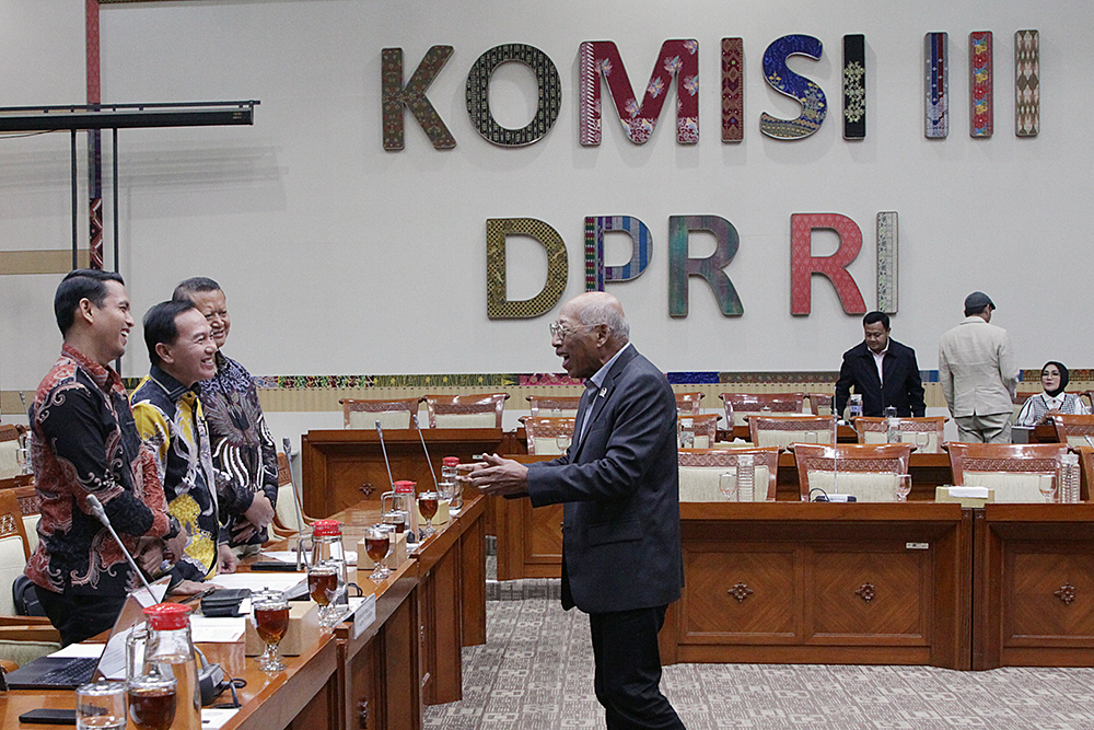 Rapat Dengar Pendapat Umum (RDPU) dengan Komisi III DPR bersama  Forum Solidaritas Hakim Ad Hoc Indonesia. (BeritaNasional/Elvis Sendouw)