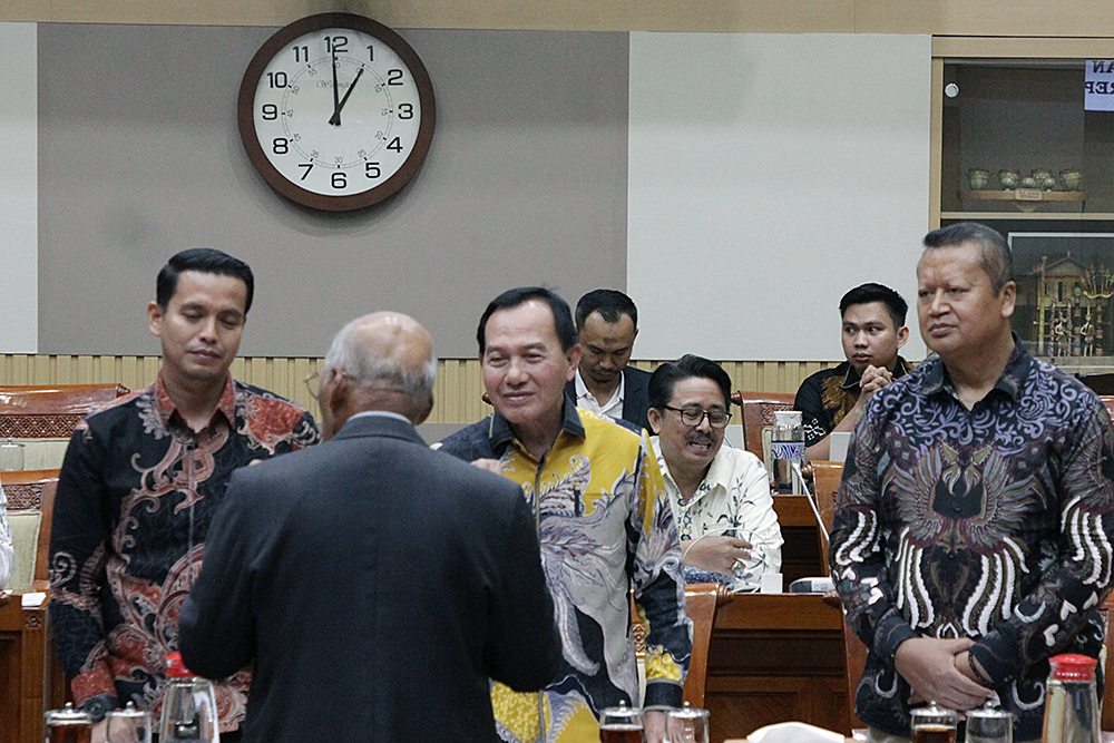 Rapat Dengar Pendapat Umum (RDPU) dengan Komisi III DPR bersama  Forum Solidaritas Hakim Ad Hoc Indonesia. (BeritaNasional/Elvis Sendouw)