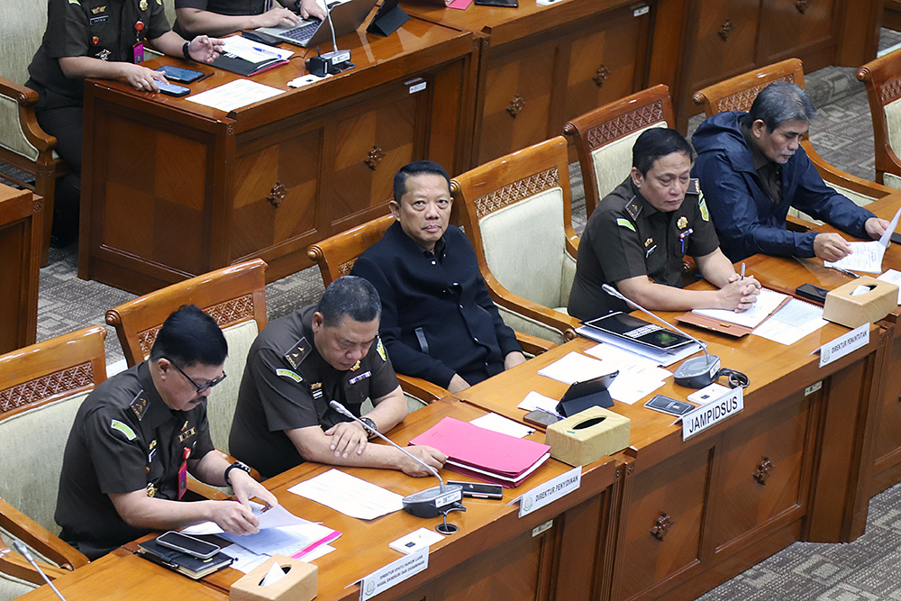 RDPU Komisi III bersama Jampidsus bahas RUU KUHAP. (BeritaNasional/Elvis Sendouw)