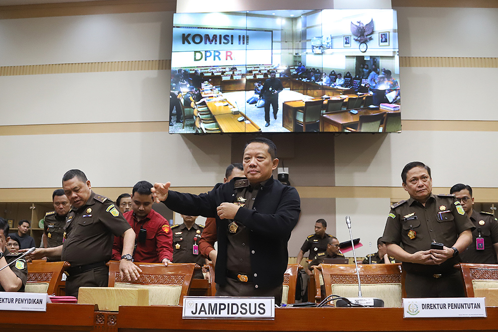 RDPU Komisi III bersama Jampidsus bahas RUU KUHAP. (BeritaNasional/Elvis Sendouw)