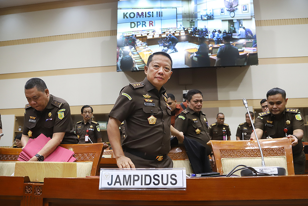 RDPU Komisi III bersama Jampidsus bahas RUU KUHAP. (BeritaNasional/Elvis Sendouw)