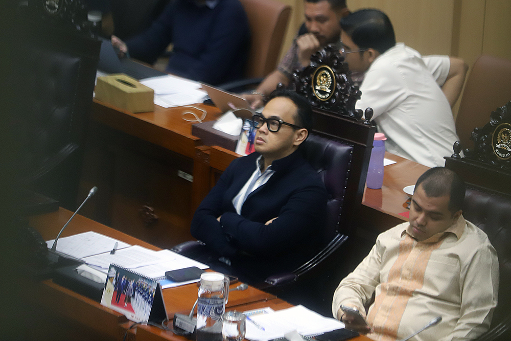 Rapat Dengar Pendapat Umum (RDPU) Komisi III bersama OJK, PPATK, LPSK, dan paguyuban Lender Dana Syariah Indonesia. (BeritaNasional/Elvis Sendouw)