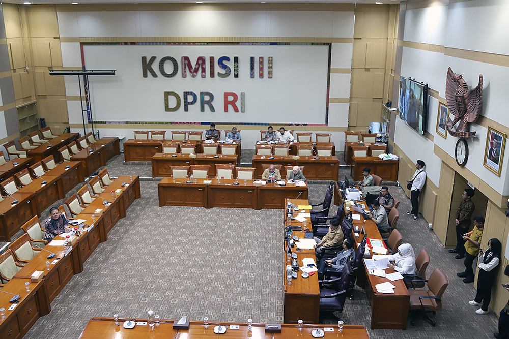 Komisi III DPR gelar RDPU Panja Reformasi Kepolisian-Kejakasaan-Peradilan. (BeritaNasional/Elvis Sendouw)