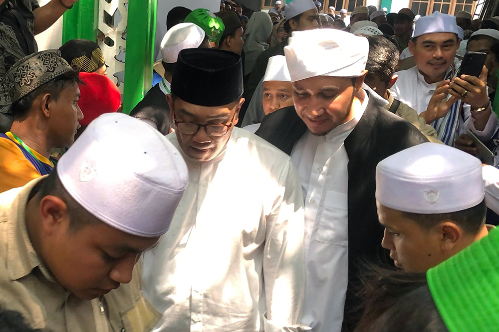 Calon Gubernur Jakarta Ridwan Kamil (RK) menghadiri acara Haul Akbar Mbah Priok, (BeritaNasional/dok tim RK/Elvis Sendouw)