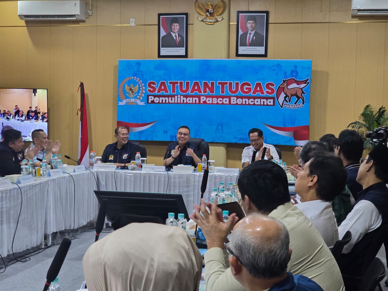 Rapat Koordinasi Satgas Pemulihan Pascabencana (Galapana) DPR dengan Satgas Percepatan Rehabilitasi dan Rekonstruksi Pemerintah. (BeritaNasional/Elvis/HO Galapana)