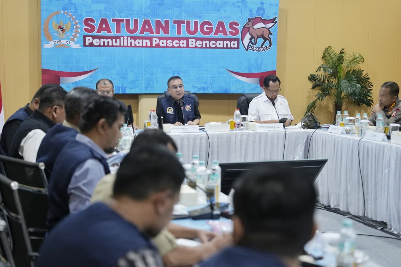 Rapat Koordinasi Satgas Pemulihan Pascabencana (Galapana) DPR dengan Satgas Percepatan Rehabilitasi dan Rekonstruksi Pemerintah. (BeritaNasional/Elvis/HO Galapana)