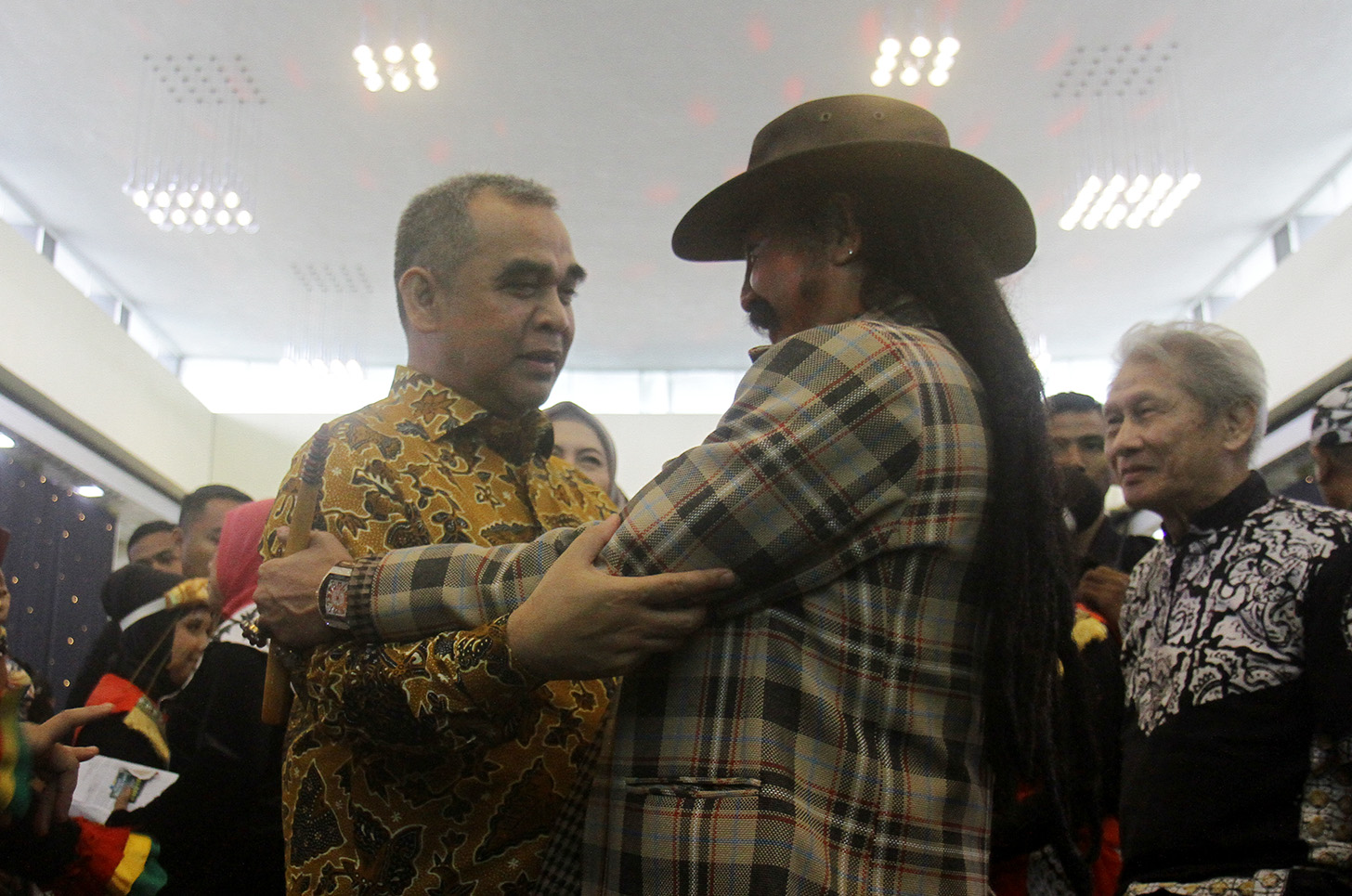 Sekjen Partai Gerindra, Ahmad Muzani menghadiri Halal Bihalal bersama Paguyuban Warteg se-Indonesia, di Kompleks Parlemen Senayan, Minggu (12/5/2024). (BeritNasional.com/Oke Atmaja)